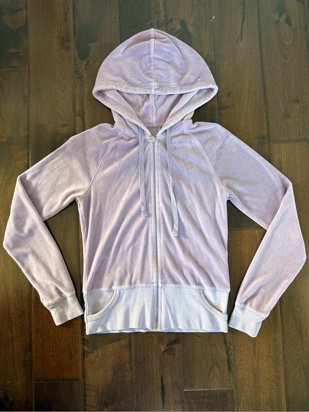Juicy Couture Lavender Velour Zip-Up Hoodie